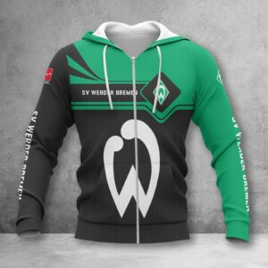 Werder Bremen Hoodie Zip Herren | SVW Kapuzenjacke mit Reißverschluss WINA3171