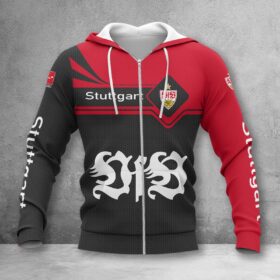VfB Stuttgart Hoodie Zip Herren | VfB Kapuzenjacke mit Reißverschluss WINA3168