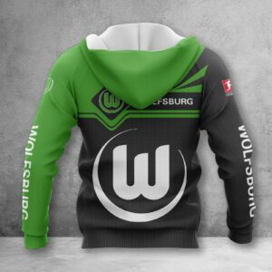 Alternative view of VfL Wolfsburg Hoodie Zip Herren | WOB Kapuzenjacke mit Reißverschluss WINA3170