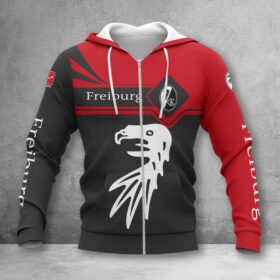 SC Freiburg Hoodie Zip Herren | SCF Kapuzenjacke mit Reißverschluss WINA3164