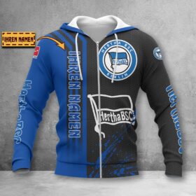 Hertha BSC Hoodie Zip Herren | Hertha Kapuzenjacke mit Reißverschluss WINA3220
