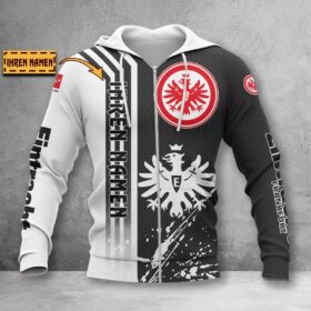 Eintracht Frankfurt Hoodie Zip Herren | SGE Kapuzenjacke mit Reißverschluss WINA3217