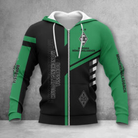 Borussia Mönchengladbach Hoodie Zip Herren | BMG Kapuzenjacke mit Reißverschluss WINA3471