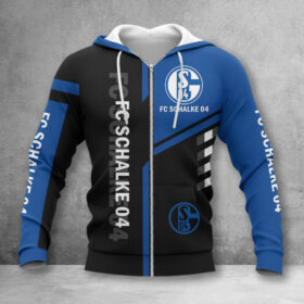Schalke 04 Hoodie Zip Herren | S04 Kapuzenjacke mit Reißverschluss WINA3534