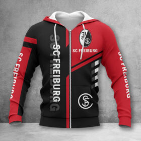 SC Freiburg II Hoodie Zip Herren | SCF II Kapuzenjacke mit Reißverschluss WINA3513