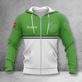 VfL Wolfsburg Hoodie Zip Herren | WOB Kapuzenjacke mit Reißverschluss WINA11849