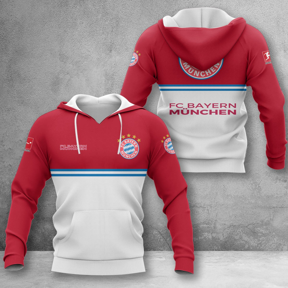 Bayern München Hoodie Herren | FCB Kapuzenpullover WINA11840