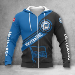 Hertha BSC Hoodie Zip Herren | Hertha Kapuzenjacke mit Reißverschluss WINA2861