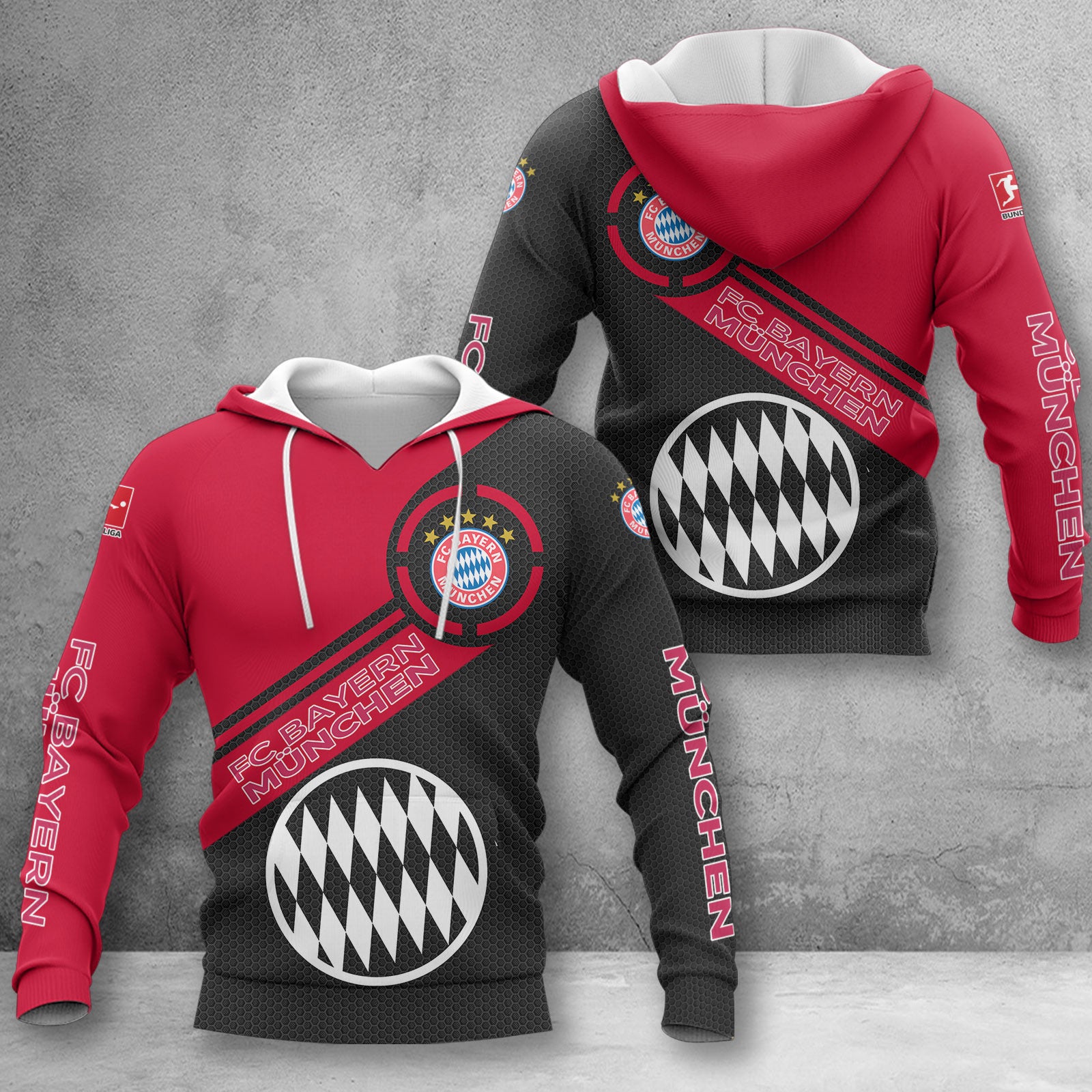 Bayern München Hoodie Herren | FCB Kapuzenpullover WINA2860