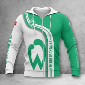 Werder Bremen Hoodie Zip Herren | SVW Kapuzenjacke mit Reißverschluss WINA2814