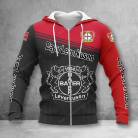 Bayer 04 Leverkusen Hoodie Zip Herren | B04 Kapuzenjacke mit Reißverschluss WINA2911