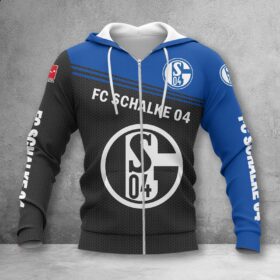 Schalke 04 Hoodie Zip Herren | S04 Kapuzenjacke mit Reißverschluss WINA2920