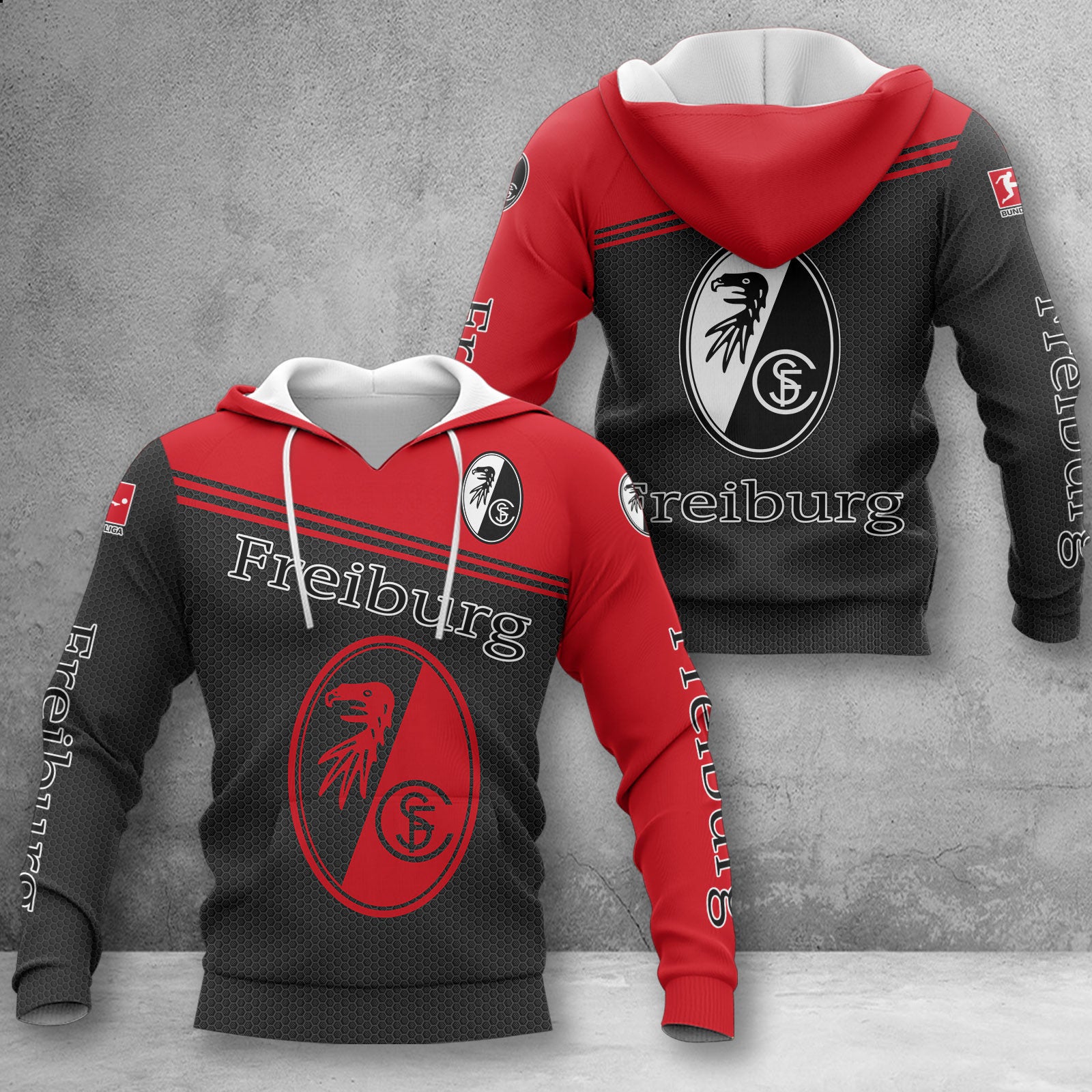 SC Freiburg Hoodie Herren | SCF Kapuzenpullover WINA2919