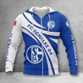 Schalke 04 Hoodie Zip Herren | S04 Kapuzenjacke mit Reißverschluss WINA2455