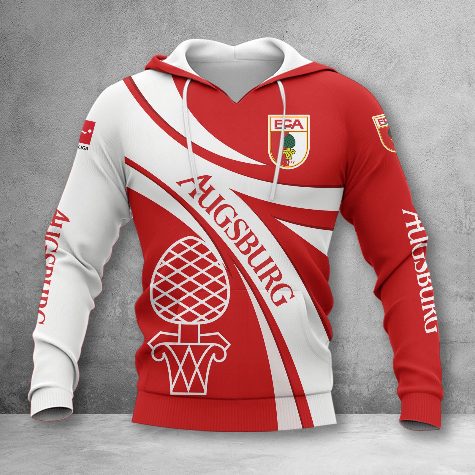 FC Augsburg Hoodie Herren | FCA Kapuzenpullover WINA2450