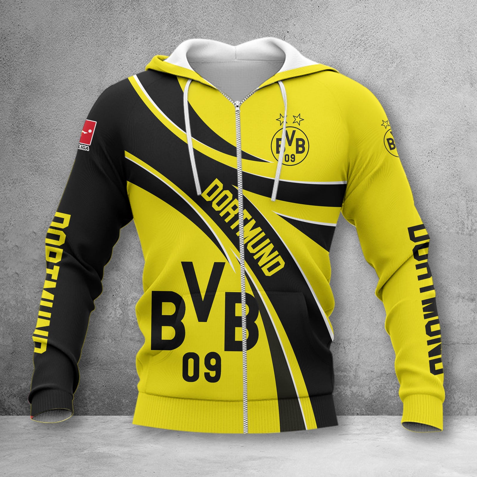 Borussia Dortmund Hoodie Zip Herren | BVB Kapuzenjacke với Reißverschluss WINA2447