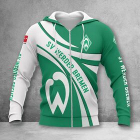 Werder Bremen Hoodie Zip Herren | SVW Kapuzenjacke mit Reißverschluss WINA2461