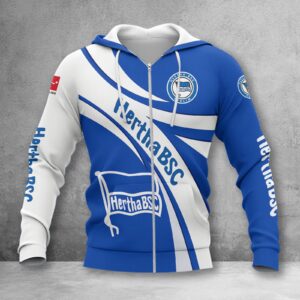 Hertha BSC Hoodie Zip Herren | Hertha Kapuzenjacke mit Reißverschluss WINA2452