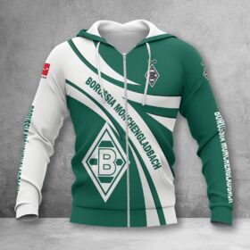 Borussia Mönchengladbach Hoodie Zip Herren | BMG Kapuzenjacke mit Reißverschluss WINA2448