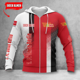 Union Berlin Hoodie Zip Herren | FCU Kapuzenjacke mit Reißverschluss WINA10731