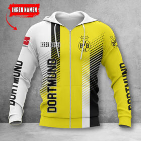 Borussia Dortmund Hoodie Zip Herren | BVB Kapuzenjacke mit Reißverschluss WINA10721