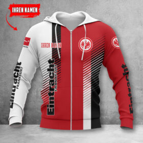 Eintracht Frankfurt Hoodie Zip Herren | SGE Kapuzenjacke mit Reißverschluss WINA10723