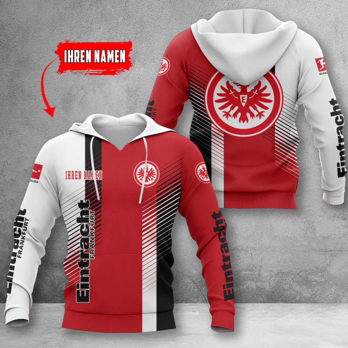 Eintracht Frankfurt Hoodie Herren | SGE Kapuzenpullover WINA10723