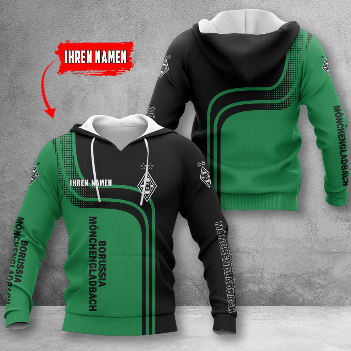 Borussia Mönchengladbach Hoodie Herren | BMG Kapuzenpullover WINA60122