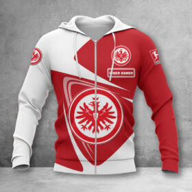 Eintracht Frankfurt Hoodie Zip Herren | SGE Kapuzenjacke mit Reißverschluss WINA17709