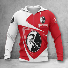 SC Freiburg Hoodie Zip Herren | SCF Kapuzenjacke mit Reißverschluss WINA17714