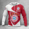 Bayern München Hoodie Zip Herren | FCB Kapuzenjacke mit Reißverschluss WINA17711