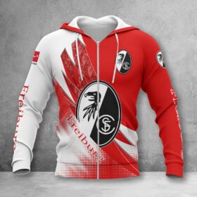 SC Freiburg Hoodie Zip Herren | SCF Kapuzenjacke mit Reißverschluss WINA23164