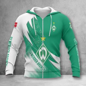 Werder Bremen Hoodie Zip Herren | SVW Kapuzenjacke mit Reißverschluss WINA23170