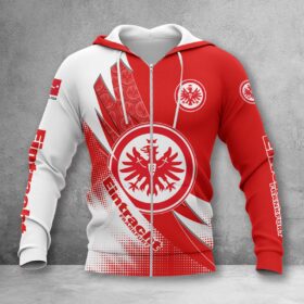 Eintracht Frankfurt Hoodie Zip Herren | SGE Kapuzenjacke mit Reißverschluss WINA23160