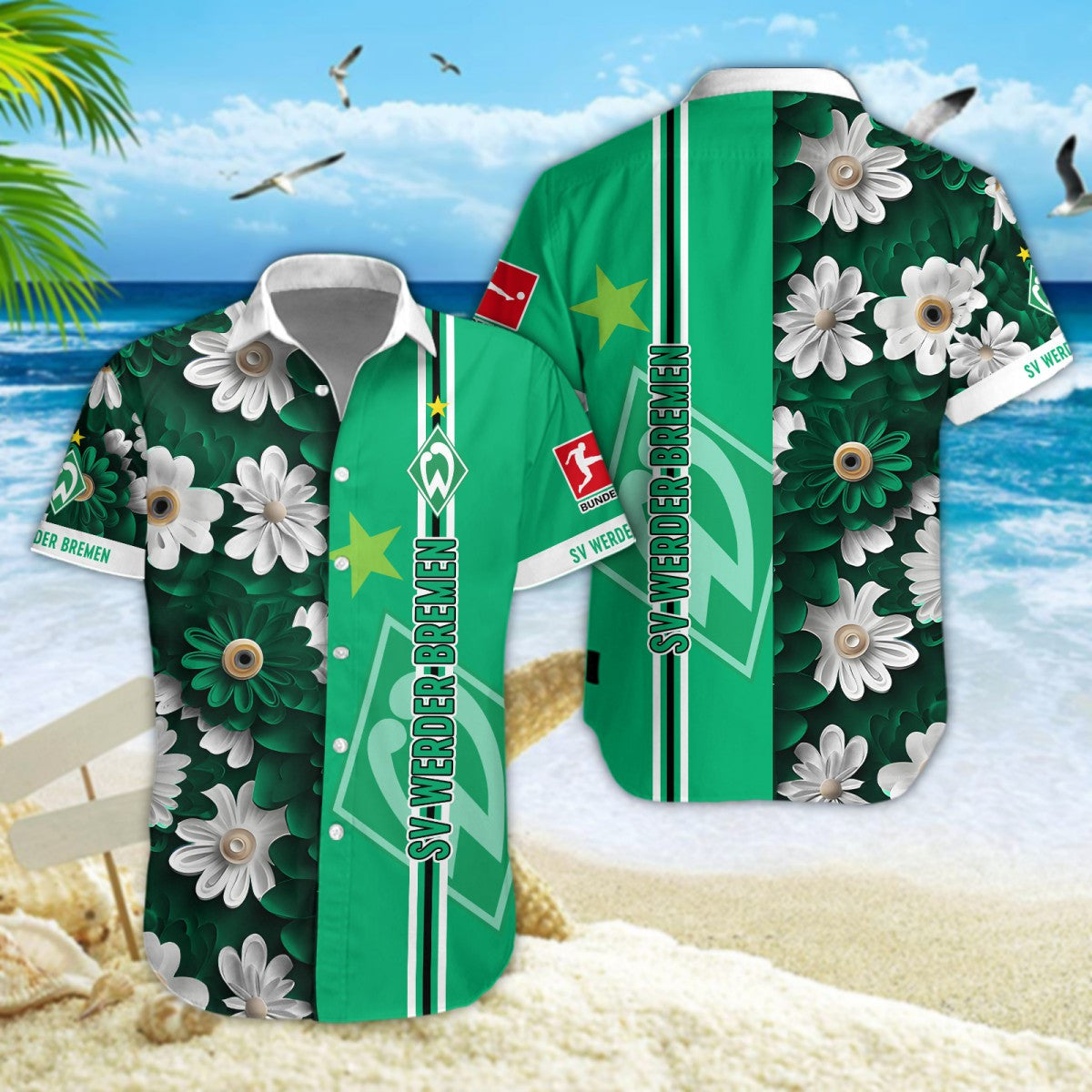 Hawaiihemd Werder Bremen – Herren Sommerhemd Edition B