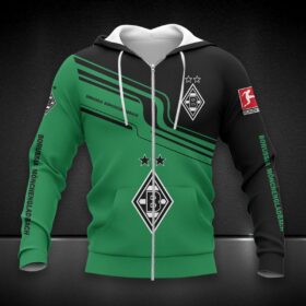 Borussia Mönchengladbach Hoodie Zip Herren | BMG Kapuzenjacke mit Reißverschluss DDQQA80216