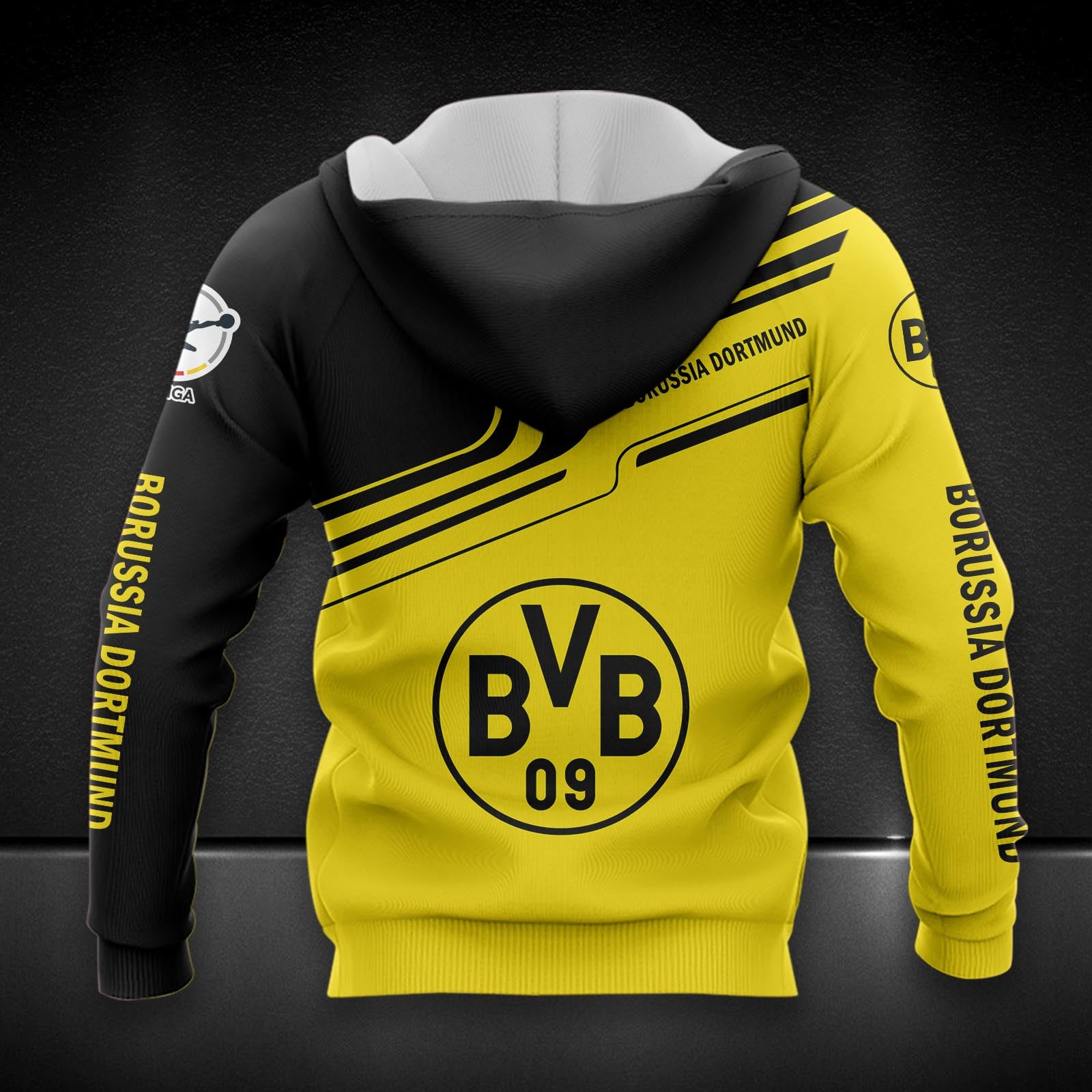 Borussia Dortmund II Hoodie Zip Herren | BVB II Kapuzenjacke mit Reißverschluss DDQQA80250 – Bild 2