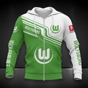 VfL Wolfsburg Hoodie Zip Herren | WOB Kapuzenjacke mit Reißverschluss DDQQA80228