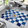 Hintergrund der Flagge des Leicester City Football Club Teppich